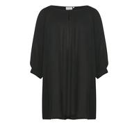 KAFFE CURVE Tunika KCami Damen Tunika 3/4 Arm Casual Rundhals Shirt Große Großen 46, Black deep