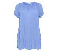 KAFFE CURVE Damen Tunika KCami Tunika Kleid Große Größen Damen Kurzarm Lang Oberteil Tunikakleid Kurzarm