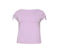 Kaffe Curve Damen Übergröße Flügelärmel gerader Hals Kordelzug Schultern Top, Lupine, L Größen