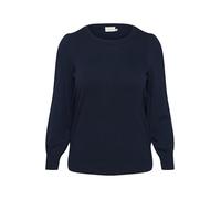 Kaffe Curve Damen Übergröße, Rundhalsausschnitt, reguläre Passform, Lange Ärmel Pullover, Midnight Marine, M Größen