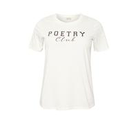 Kaffe Curve Damen Women's Plus Size Bluse Tee Print T-Shirt, Chalk, 3XL