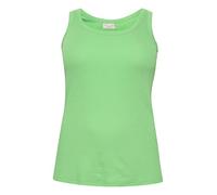 KAFFE CURVE Jerseytop KCcarina Damen Tank Top Ärmellos Jerseytop Sommer Shirt U Ausschnitt Große Größen Poison Green S