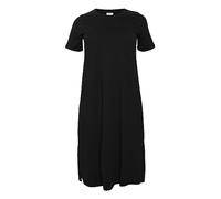 KAFFE CURVE Kleid KCcaline Damen Kleid Große Größen Basic Kurzarm Sommerkleid XL, Black Deep XL