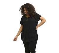 KAFFE CURVE Kurzarm-Bluse KCami Bluse Große Größen Damen Kurzarm Rundhals Plus Size Shirt 46, Black Deep