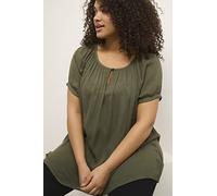 KAFFE CURVE Kurzarm-Bluse KCami Bluse Große Größen Damen Kurzarm Rundhals Plus Size Shirt 46, Grape Leaf