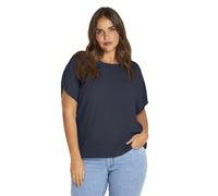 KAFFE CURVE Kurzarm-Bluse KCami Kaffe Damen Bluse Große Größen Damen Basic Casual Shirt Kurzarm Lassig Rundhals Midnight Marine 50