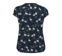 KAFFE CURVE Kurzarm-Bluse KClokana 52, Midnight/Pink Flower