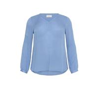 KAFFE CURVE Langarm-Bluse KCami Damen Bluse Langarm V-Ausschnitt Lassig Langarmshirt Große Größen Ebb and Flow 54