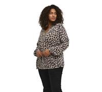 KAFFE CURVE Langarm-Bluse KCmirta 50, Leopard Print 50