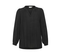 KAFFE CURVE Langarm-Bluse KCnoah 52, Black Deep 52