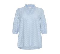 KAFFE CURVE Langarm-Bluse KCvitana 50, Soft Chambray 50