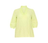 KAFFE CURVE Langarm-Bluse KCvitana 52, Lettuce Green 52