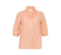 KAFFE CURVE Langarm-Bluse KCvitana 52, Peach Nectar 52