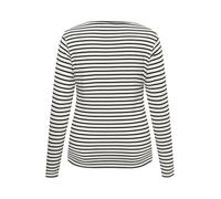 KAFFE CURVE Langarm-Shirt KClia L, Chalk/Black- Pink Heart