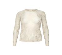 KAFFE CURVE Langarm-Shirt KCnikoline Shirt Langarm Rundhals Große Größen Damen Nylon Top Feather Gray L