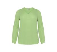 Kaffe Curve Plus-Size Damenbluse, langärmlig, V-Ausschnitt, Normale Passform, Abgerundeter Saum, Damen, Spring Bouquet, 48 DE/Groß