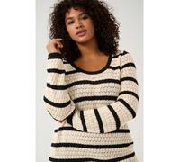 KAFFE curve Pullover "Celina" in Creme - Größe S | Damen Pullover Cardigans