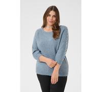 KAFFE curve Pullover in Hellblau - Größe XL | Damen Pullover Cardigans