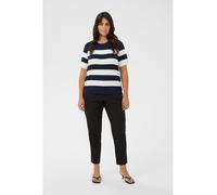 KAFFE CURVE Strickpullover KClizzy L, Midnight/Chalk Stripe