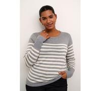 KAFFE curve Pullover "Lizzy" in Grau - Größe M | Damen Pullover Cardigans