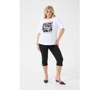 KAFFE CURVE T-Shirt KCviva XL, Optical White/Graphic Square