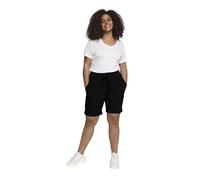 KAFFE CURVE Shorts KCnana Damen Shorts Große Größen Sommer Regular Fit Kurze Hose 48, Black deep