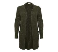 KAFFE CURVE Strickjacke KClioma Kaffe Damen Große Größen Cardigan Offen V-Ausschnitt Lang Glitzer Strickjacke Forest Night Melange XL