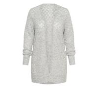 KAFFE CURVE Strickjacke KCloura L, Light Grey Melange