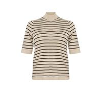 KAFFE CURVE Strickpullover KClizzy L, Feather Gray/Black Stripe