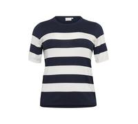 KAFFE CURVE Strickpullover KClizzy L, Midnight/Chalk Stripe