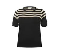 KAFFE CURVE Strickpullover KClizzy XL, Black/Feather Gray Half Stripe
