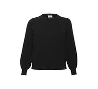 KAFFE CURVE Strickpullover KCloni Strickpullover Langarm Damen Große Größen Leichter Pullover XL, Black Deep