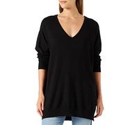 KAFFE CURVE Strickpullover KCmachi Damen Strickpullover Langarm Pullover Große Größen Black Deep M