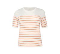 KAFFE CURVE Strickpullover KCmalia Chalk/Melon Stripe XL