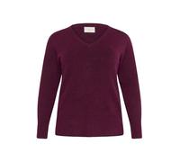 KAFFE CURVE Strickpullover KCniela S, Windsor Wine S