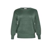 KAFFE CURVE Strickpullover KCregitta Damen Große Größen Strickpullover Langarm Rundhals Glitzer Pullover Garden Topiary L