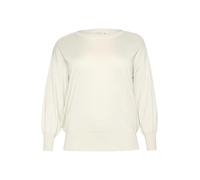 KAFFE CURVE Strickpullover KCregitta Damen Große Größen Strickpullover Langarm Rundhals Glitzer Pullover Turtledove XL