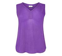 KAFFE CURVE Top KCami Top Große Größen Damen Ärmellose Oberteile Basic Casual Shirt Ohne Ärmel Bright Violet 46