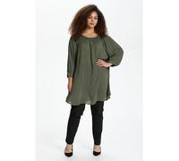 KAFFE CURVE Tunika KCami Damen Tunika 3/4 Arm Casual Rundhals Shirt Große Großen Grape Leaf 52
