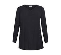 KAFFE CURVE Tunika KCami Damen Große Größen Tunika Casual Langarm V-Ausschnitt Bluse Midnight Marine 46