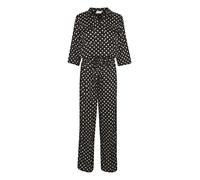 KAFFE Damen 3/4-Ärmeln und Langen Ärmeln Jumpsuit, Black Tie/dot AOP, 40
