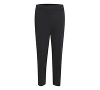 KAFFE Pants Suiting KAsakura Damen Hose 3/4 Capri Casual Arbeitshose Gerades Bein Freizeithose High Waist Caprihose Black Deep 40