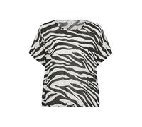 KAFFE Damen Bluse ärmellos KAamber Damen Bluse Kurzarm Print Shirt Rundhals Locker Oberteile Fledermaus Kurzarm