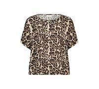 KAFFE Damen Bluse ärmellos KAamber Damen Bluse Kurzarm Print Shirt Rundhals Locker Oberteile Fledermaus Kurzarm