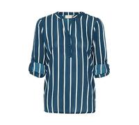 KAFFE Damen Bluse Langarm KAstridy Damen Bluse Langarm Hemdbluse Streifen V Ausschnitt Shirt Lange Ärmel