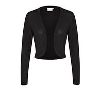 KAFFE Bolero KAankra Damen Bolero Festlich Jäckchen mit Langarm Kurze Strickjacke Black Deep XL