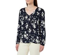 KAFFE Damen Damenbluse, Lang, Ärmel, V-Ausschnitt, Lässig, Bedruckt, Kaftan, Placket Bluse