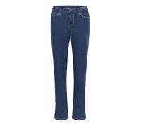 KAFFE Jeans KAvicky Damen Jeans Jeanshose Straight mit Geradem Bein Hose mit Hoher Bund Medium Blue Washed Denim 36
