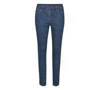 KAFFE Jeans KAvicky Damen Skinny Jeans Slim Fit Hose mit Hoher Taille Stretch Medium Blue Washed Denim 34