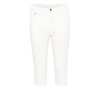 Kaffe Damen Kaffe Women's Capri Jeans Colored Denim Below Knee Length Slim Fit High-Waisted Jeans, Chalk,